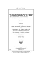 The Department of Defense's rapid acquisition process