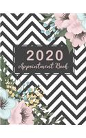 2020 Appointment Book: Cute Flower Cover, 52 Weeks Daily Hourly Appointment Calendar With Times 15 Minute Increments Monday to Sunday with 8AM - 9PM, 2020 Planner Weekly a(3 2020 Weekly Appointment Book Daily Planner January - December 2020)