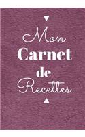 Mon Carnet de Recettes: Livre de 100 Recettes à Compléter Journal de Notes à Remplir Amoureux de la Cuisine Sucrées Salées Chef et Cuisiniers Amateurs Passionnés Romantique