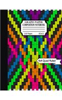 Graph paper composition notebook: Grid Paper Composition Notebook with beautiful colored cover pages-(KIDS, GIRLS, BOYS, STUDENT)- Quad Ruled(4x4) 110 Sheets (Large, 8.5 x 11)