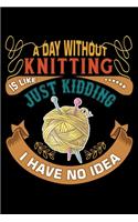 A Day Without Knitting Is Like Just Kidding I Have No Idea