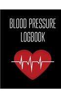 Blood Pressure Logbook: Blank Tracker Journal 200 Pages 8.5 X 11 Record 30 Readings Per Page