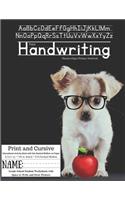 Puppy Handwriting Practice Pages Primary Notebook Print & Cursive