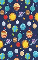 Solar System Notebook - Wide Ruled: 200 Pages 8.5 x 11 Lined Writing Pages Paper School Student Teacher Science Planets Space Earth Moon Sun