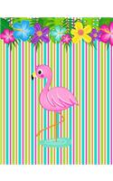 Flamingo Tropical Composition Notebook