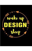 Wake Up Design Sleep Gift Notebook for Professional Tailor