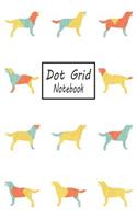 Dot Grid Notebook: Labrador Retriever Dog Pattern - A Dotted Matrix Journal (Composition Book)