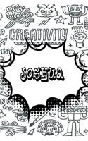 Joshua: Personalized Doodle Blood Sugar Diet Diary Journal Log Features 120 Pages of Lined Paper Featuring 120 Pages 6x9