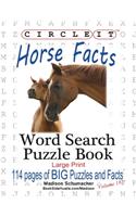 Circle It, Horse Facts, Word Search, Puzzle Book