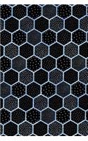 Bullet Journal Notebook Polka Dots and Hexagons Pattern 10