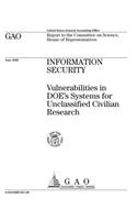 Information Security: Vulnerabilities in Doe's Systems for Unclassified Civilian Research