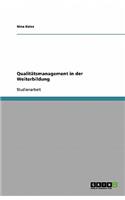 Qualitätsmanagement in der Weiterbildung