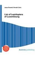 List of Lepidoptera of Luxembourg