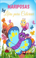 Mariposas Libro para Colorear para Niños: Increíble y fácil libro de mariposas para colorear para niños - Para niños pequeños, preescolares, niños y niñas de 2 a 4 años - 4-8