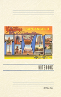 Vintage Lined Notebook Greetings from San Angelo, Texas