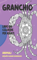 Libro da colorare per adulti - Design di grandi dimensioni - Animali - Granchio