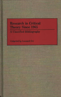 Research in Critical Theory Since 1965