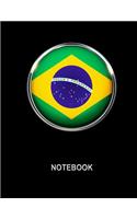 Notebook. Brazil Flag Cover. Composition Notebook. College Ruled. 8.5 x 11. 120 Pages.