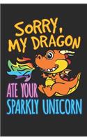 Sorry My Dragon Ate Your Sparkly Unicorn: Dragon Student Planner 2019-2020, Weekly Academic Planner (Aug 2019 - Dec 2020), Pocket size to fit in backpack