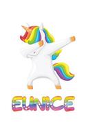 Eunice: Eunice 6x9 Journal Notebook Dabbing Unicorn Rainbow