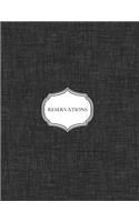 Reservations: Guest Log Book for Restaurants/ Hostess Journal Business Black Faux Textured