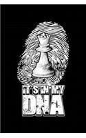 Es Ist in Meiner DNA: Notizbuch / Notizheft Für Schach Schach-Spieler Schach-Fan Schach-Verein A5 (6x9in) Liniert Mit Linien
