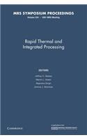 Rapid Thermal and Integrated Processing: Volume 224