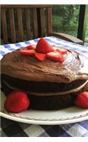 Homemade Chocolate Cake with Strawberries Baking Journal