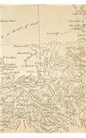 Great Tibet Vintage Map Field Journal Notebook, 50 pages/25 sheets, 4x6