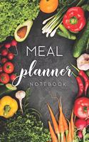 Meal Planner Notebook: 52 Week Food Planner Notebook / Diary / Log for Meal Planning with Grocery Shopping List - Vintage Vegetables Background
