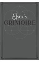 Elsie's Grimoire: Personalized Grimoire / Book of Shadows (6 x 9 inch) with 110 pages inside, half journal pages and half spell pages.