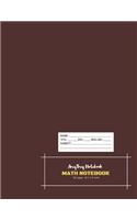 Math Notebook - AmyTmy Notebook - 120 pages - 8.5 x 11 inch - Matte Cover