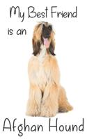 My best Friend is an Afghan Hound: 8" x 5" Blank lined Journal Notebook 120 College Ruled Pages