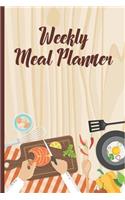 Weekly Meal Planner: Menu Preparations Notebook Logger With Grocery Shopping List - Track and Schedule What You Eat