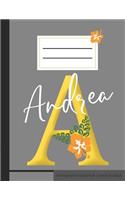 A Andrea Monogramm Notizheft Liniert 60 Blatt
