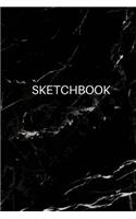 Sketchbook - Art Sketch Book / Black Marble Notebook