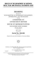 Results of the Department of Defense's fiscal year 1999 financial statements audit