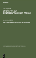 Personenregister (Verfasser Und Biographien )