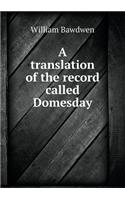 A translation of the record called Domesday: (English)
