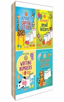 Writing Books for Kids | 3 to 5 Years Old Children | Learn and Practice ABC Capital Letters, Small Letters, Number 1-100, Pattern Writing (Set of 4 Books) - LKG