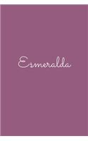 Esmeralda: notebook with the name on the cover, elegant, discreet, official notebook for notes, dot grid notebook,