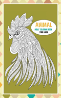 Adult Coloring Book Thick Lines - Animal