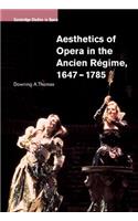 Aesthetics of Opera in the Ancien Régime, 1647-1785