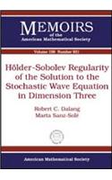Holder-Sobolev Regularity of the Solution to the Stochastic Wave Equation in Dimension Three
