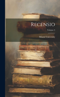 Recensio; Volume 3