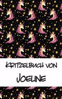 Kritzelbuch von Joeline: Kritzel- und Malbuch mit leeren Seiten für deinen personalisierten Vornamen