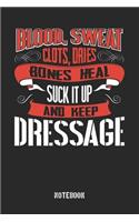 Blood clots sweat dries bones heal. Suck it up and keep Dressage