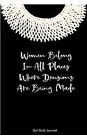 Women Belong In All Places Where Decisions Are Being Made Dot Grid Journal