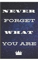 Never Forget What You Are