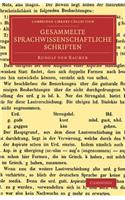 Gesammelte Sprachwissenschaftliche Schriften